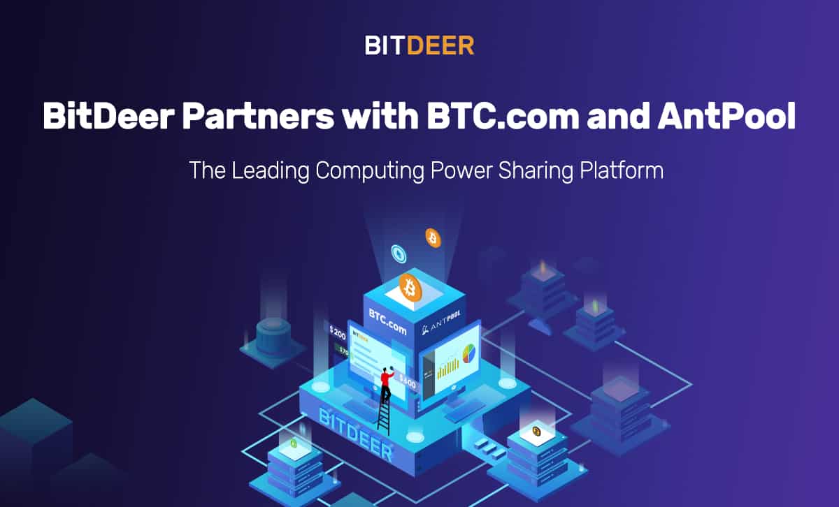 PR: BitDeer Partners with BTC.com and AntPool to Provide World-Class Computing Power Sharing Service