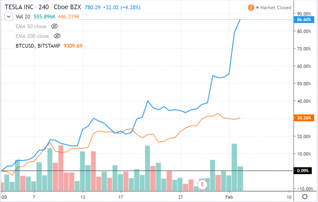 tesla btc