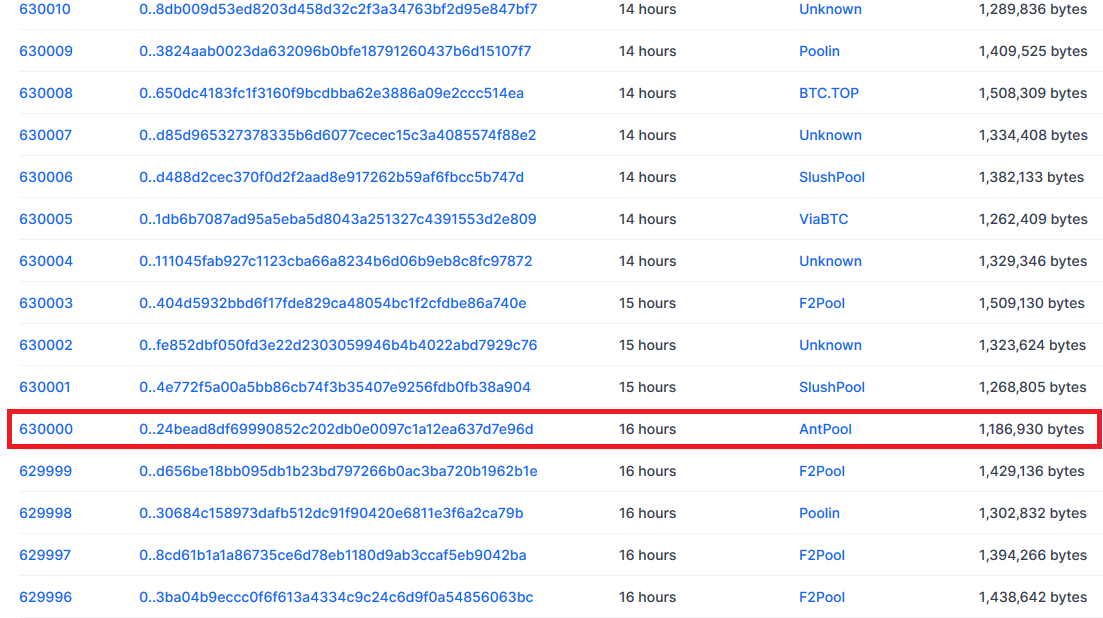 Bitcoin Halving Block