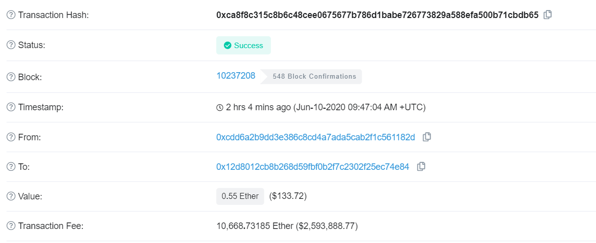 eth transaction fees