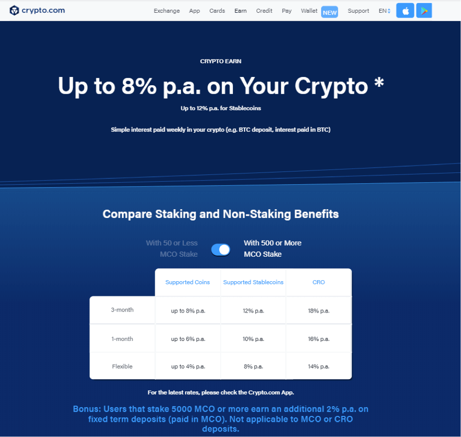 CRO Token Stacking
