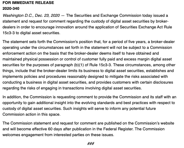 SEC press release crypto brokers