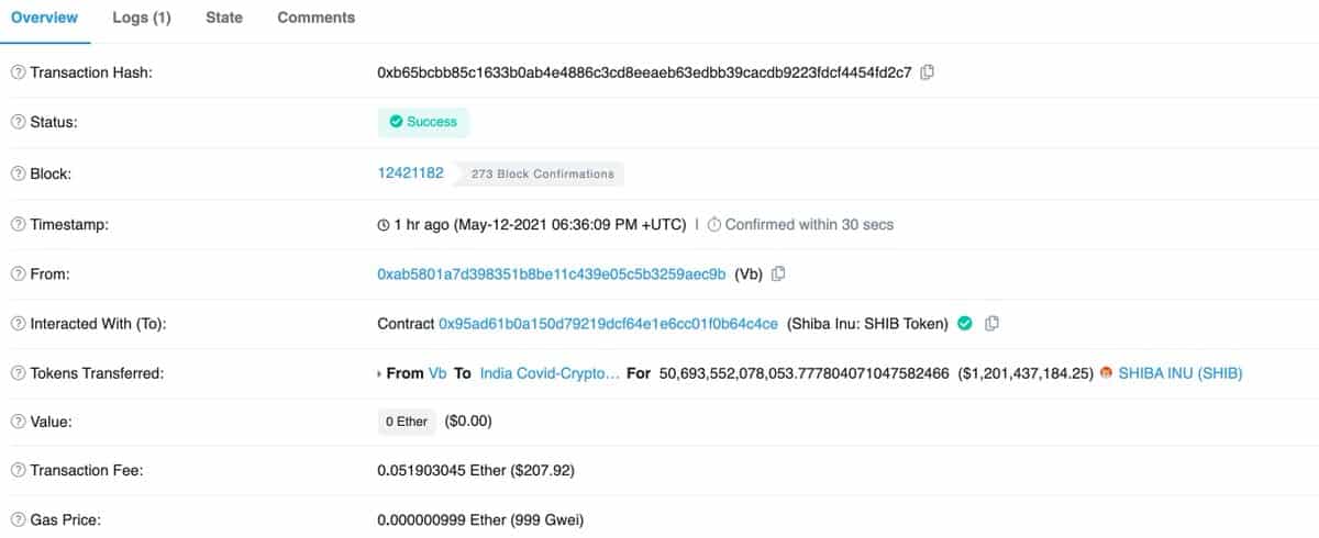 Vitalik Donates $1 B Shiba Inu