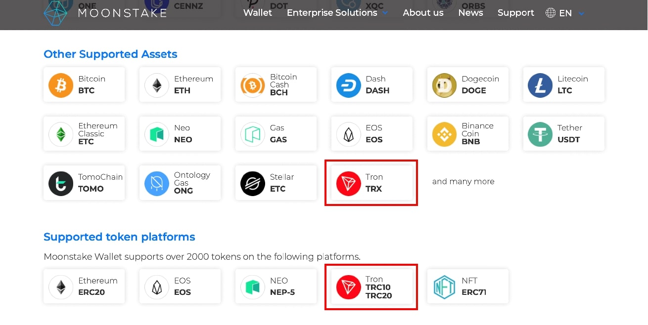 PR Moonstake Wallet Now Supports Staking of TRON (TRX)!