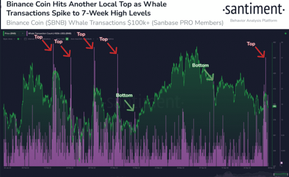  Binance Coin (BNB) Whale Transactions