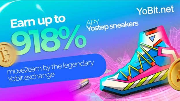 YoStep Virtual Sneakers From The YoBit Exchange. New StepN Killer?