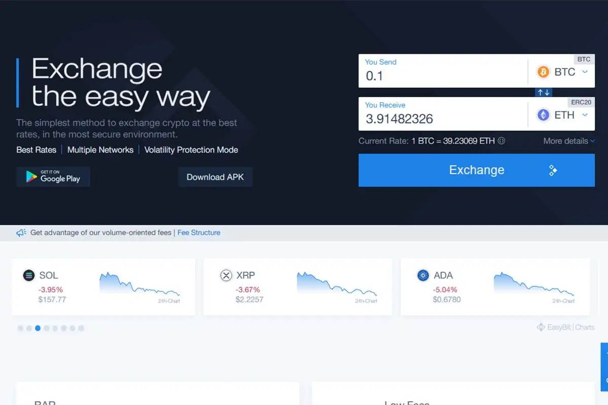 EasyBit swapping interface 