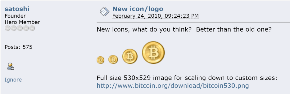 Second version of Bitcoin Logo