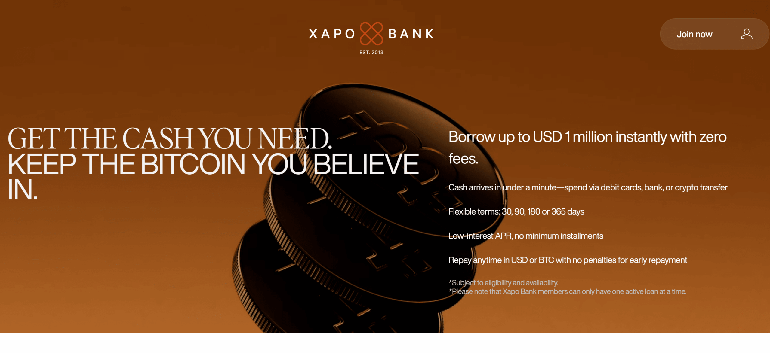Xapo Bank: Instant BTC-backed loans Crypto Platform 
