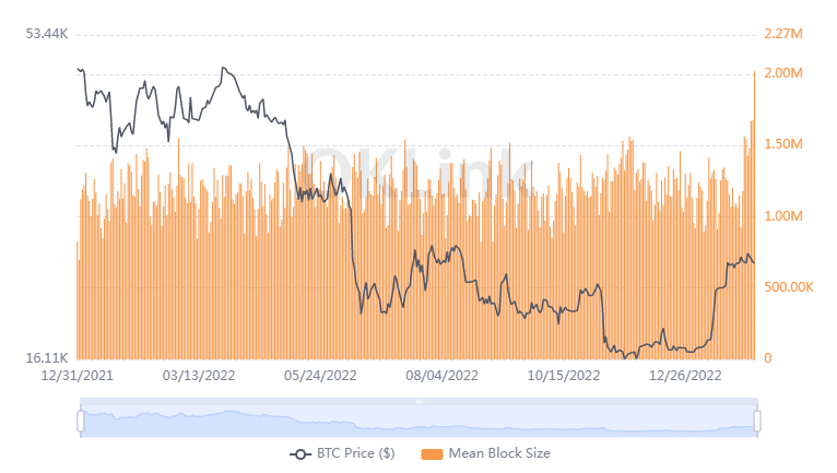 Bitcoin Average Daily Block Size