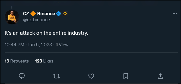 binance lawsuit response