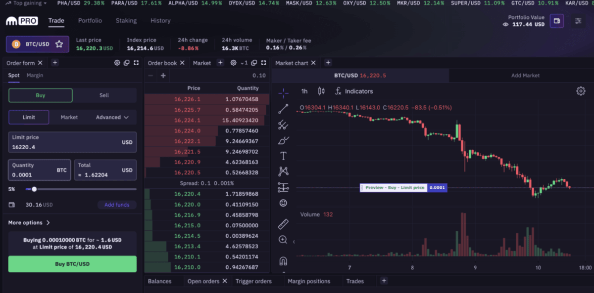 Kraken Dashboard