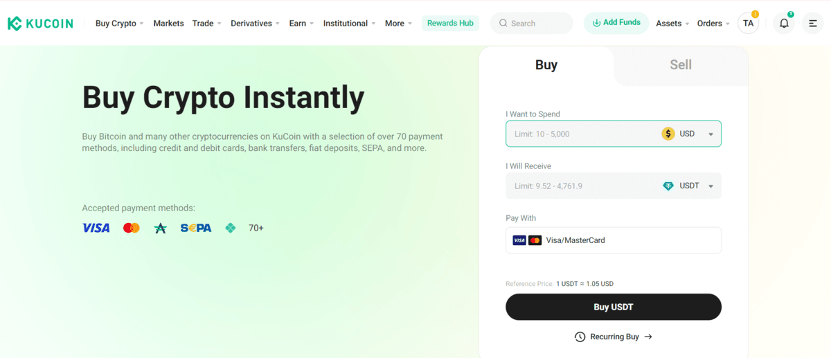 Kucoin crypto exchange platform