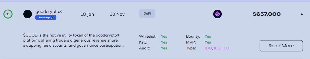 launchpad of the presale was announced