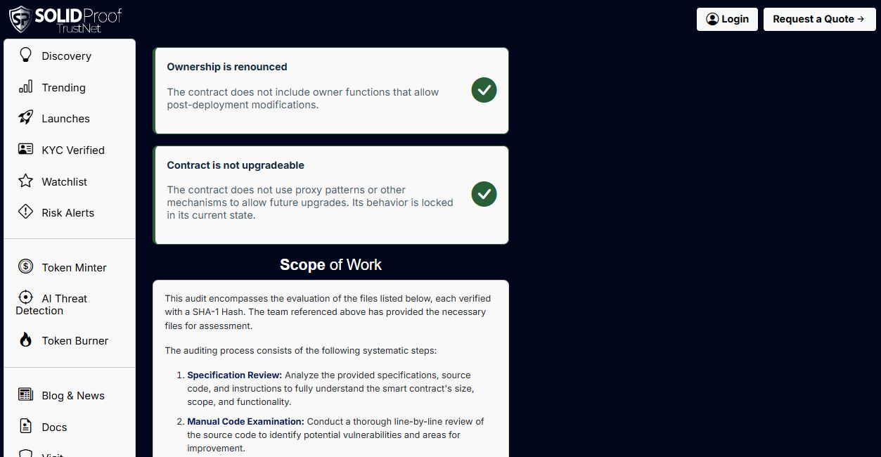 presale ownership verification