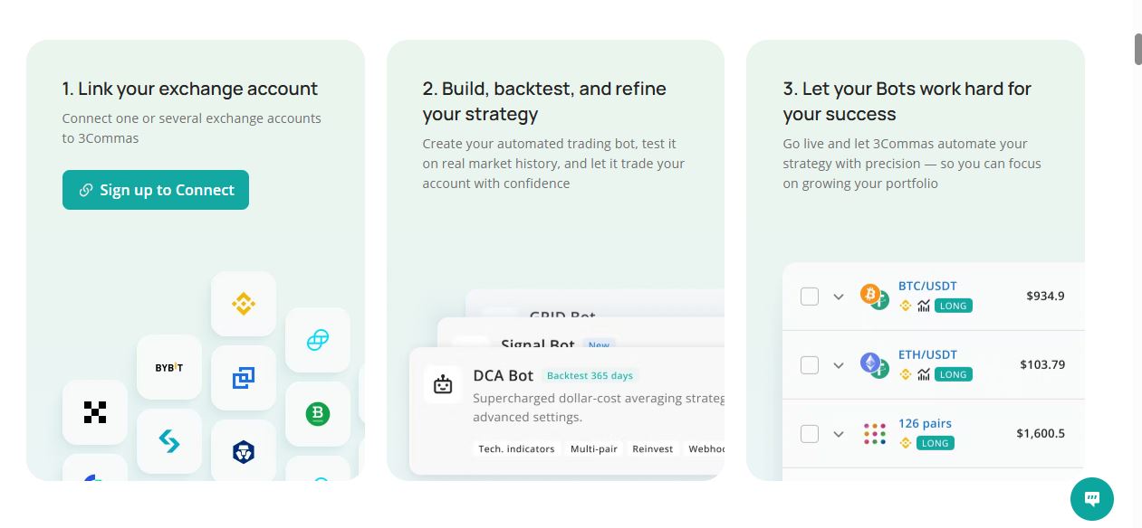 3commas steps to get started