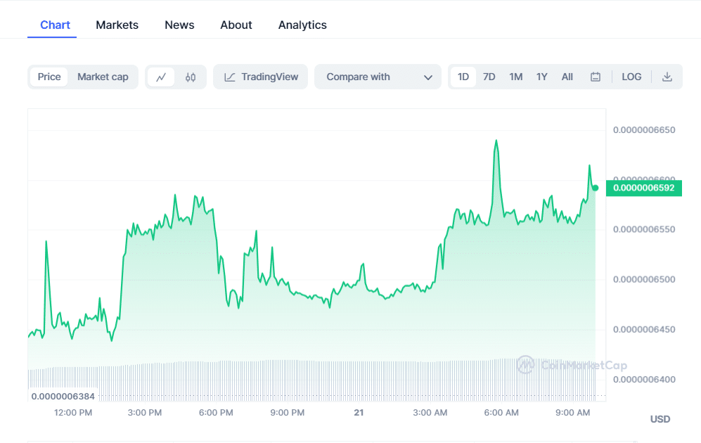 Pepe Coin Chart