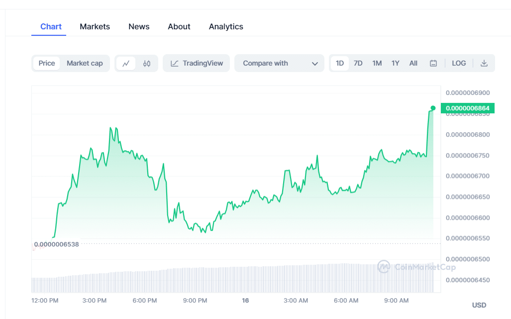 Pepe Coin Chart