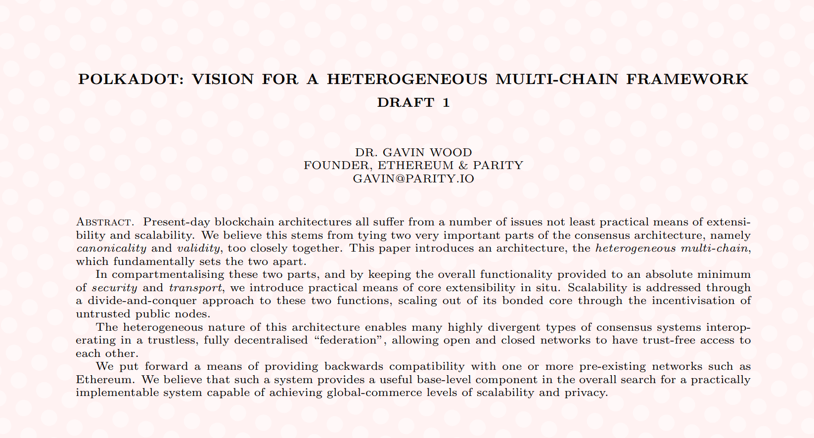 Polkadot whitepaper