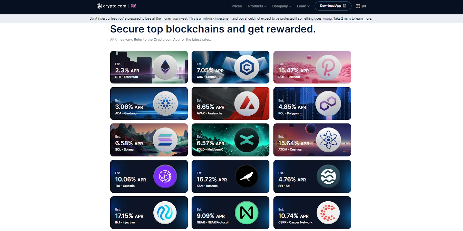 Crypto.com is a user-friendly one-stop shop for your crypto needs. It serves as an on-and-off ramp to quickly switch between fiat and cryptocurrencies. It’s a super platform that provides a secure and easy-to-use app for buying and earning with crypto. The company is always investing heavily in research and development to improve the experience of using crypto on your phone. staking crypto on crypto.com
