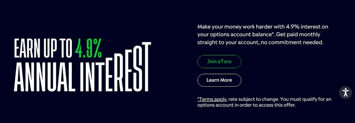 Earn High APY by Investing at eToro platform