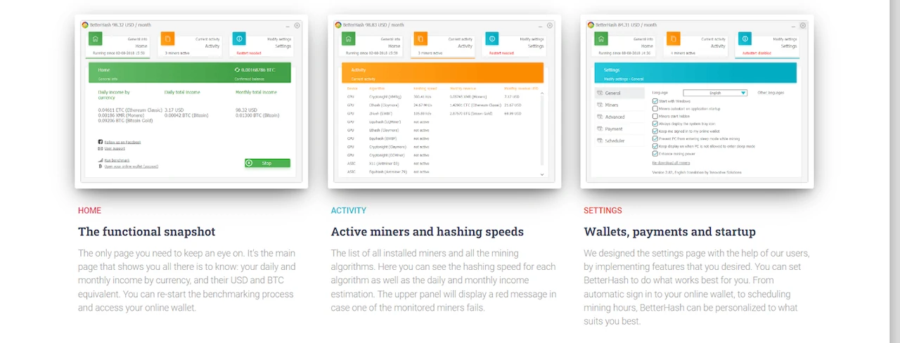 Betterhash ecosystem 