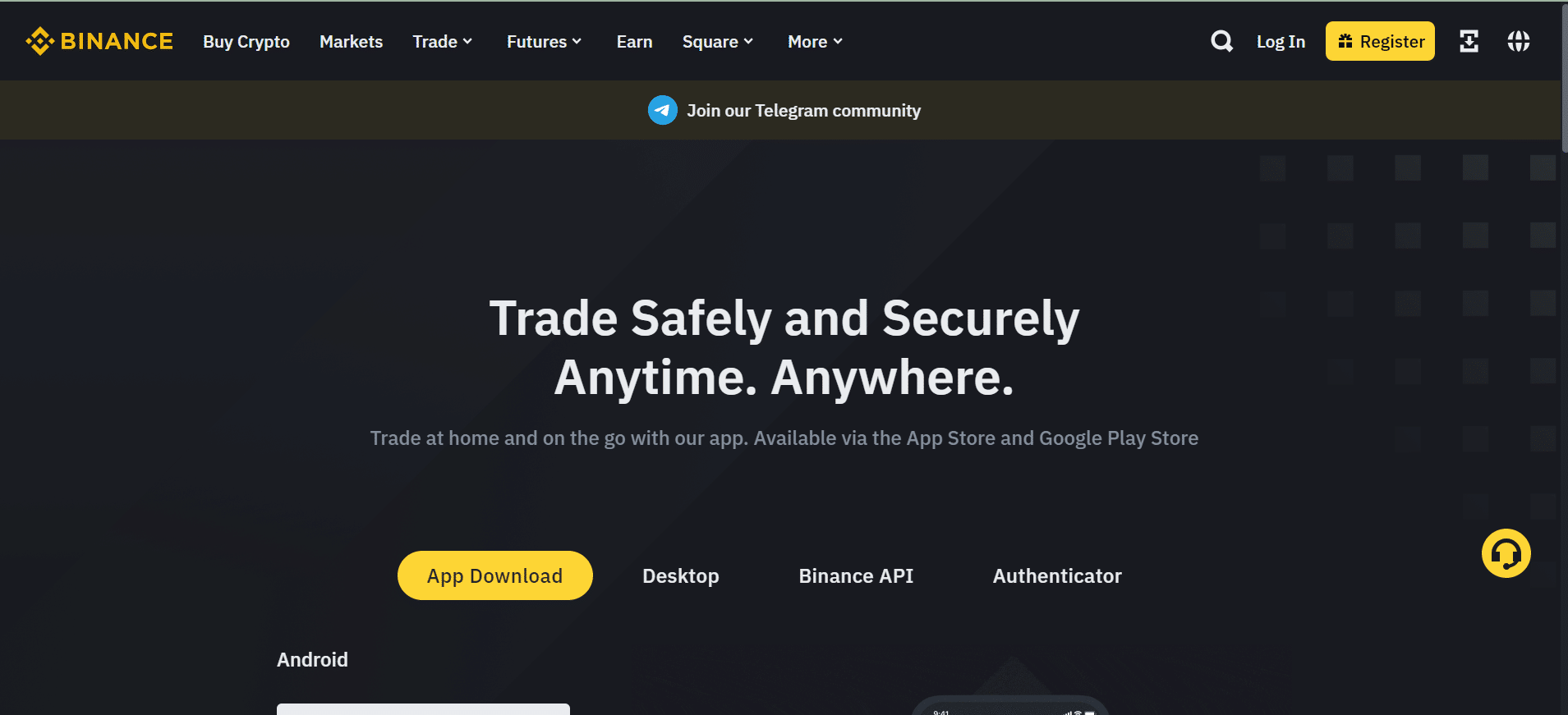 Binance Mobile Application Download