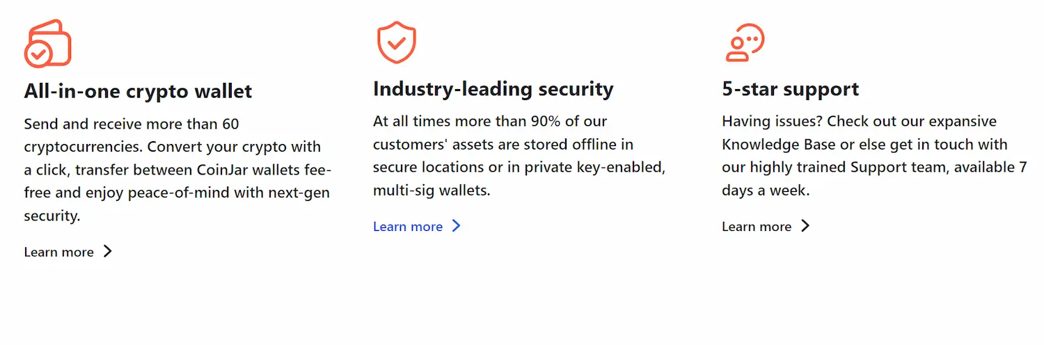 features of coinjar