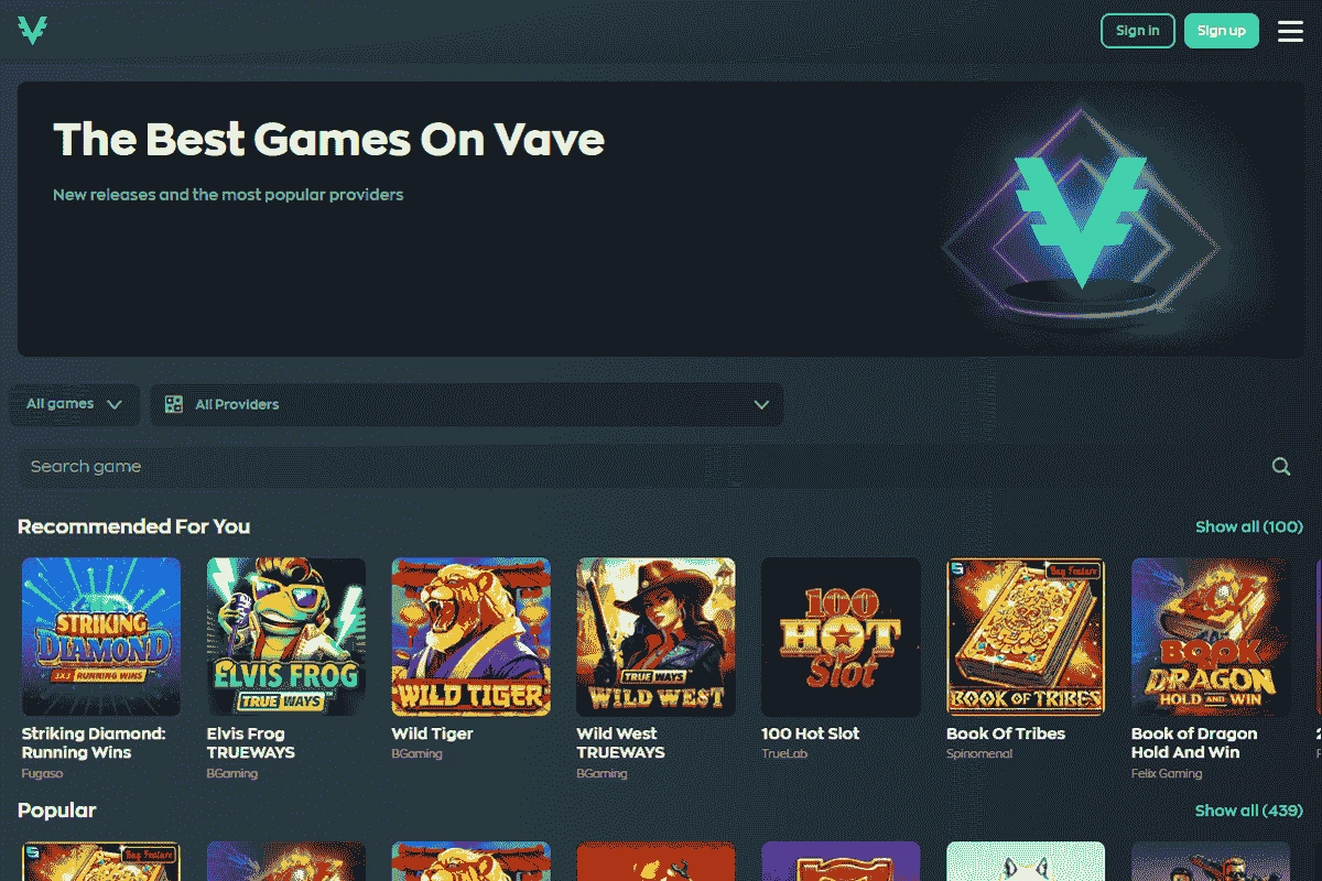Vave casino