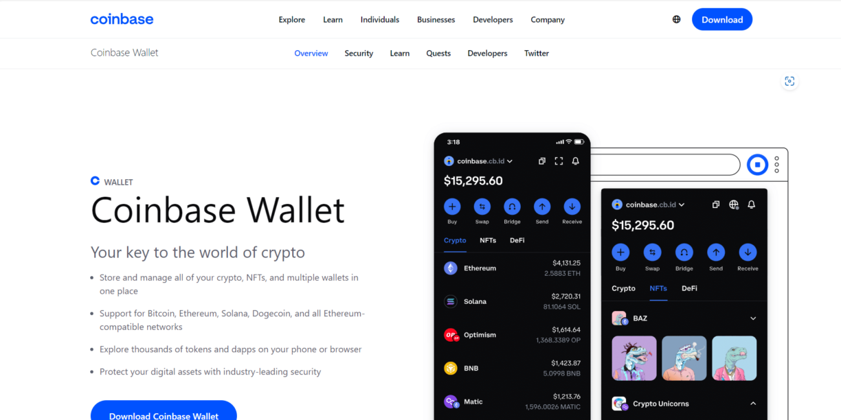 coinbase defi wallet website