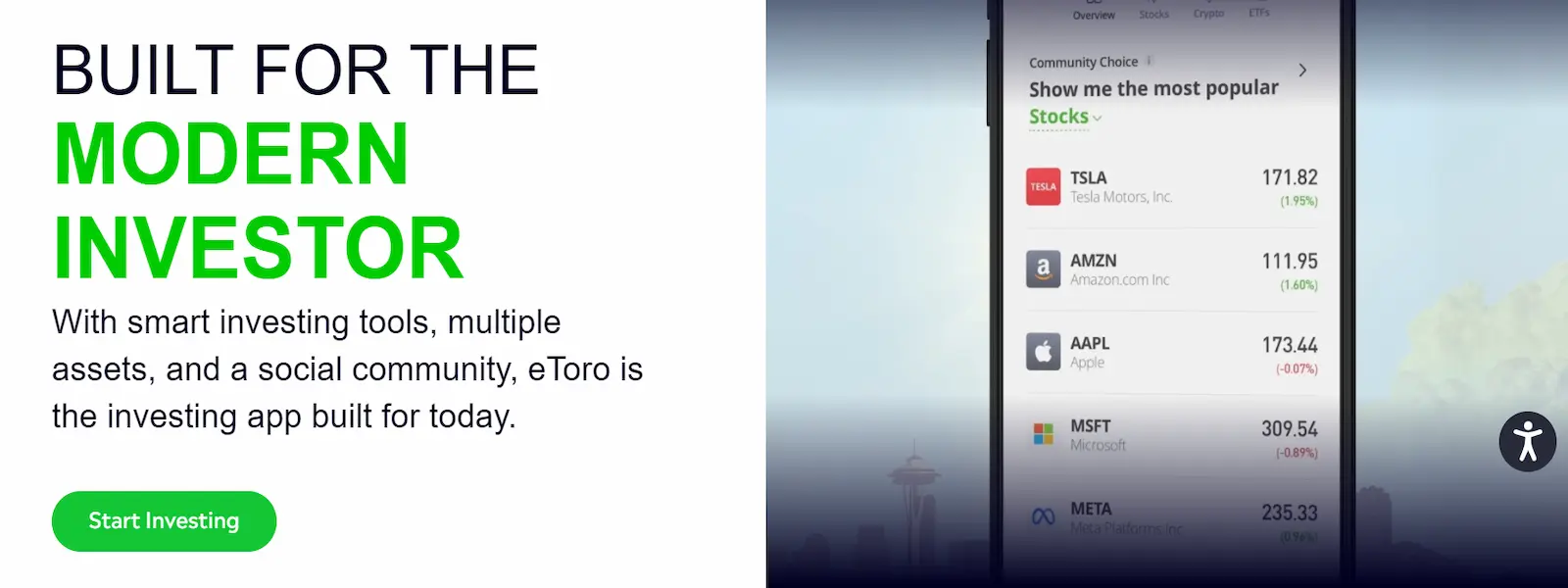 Showcasing etoro mobile app