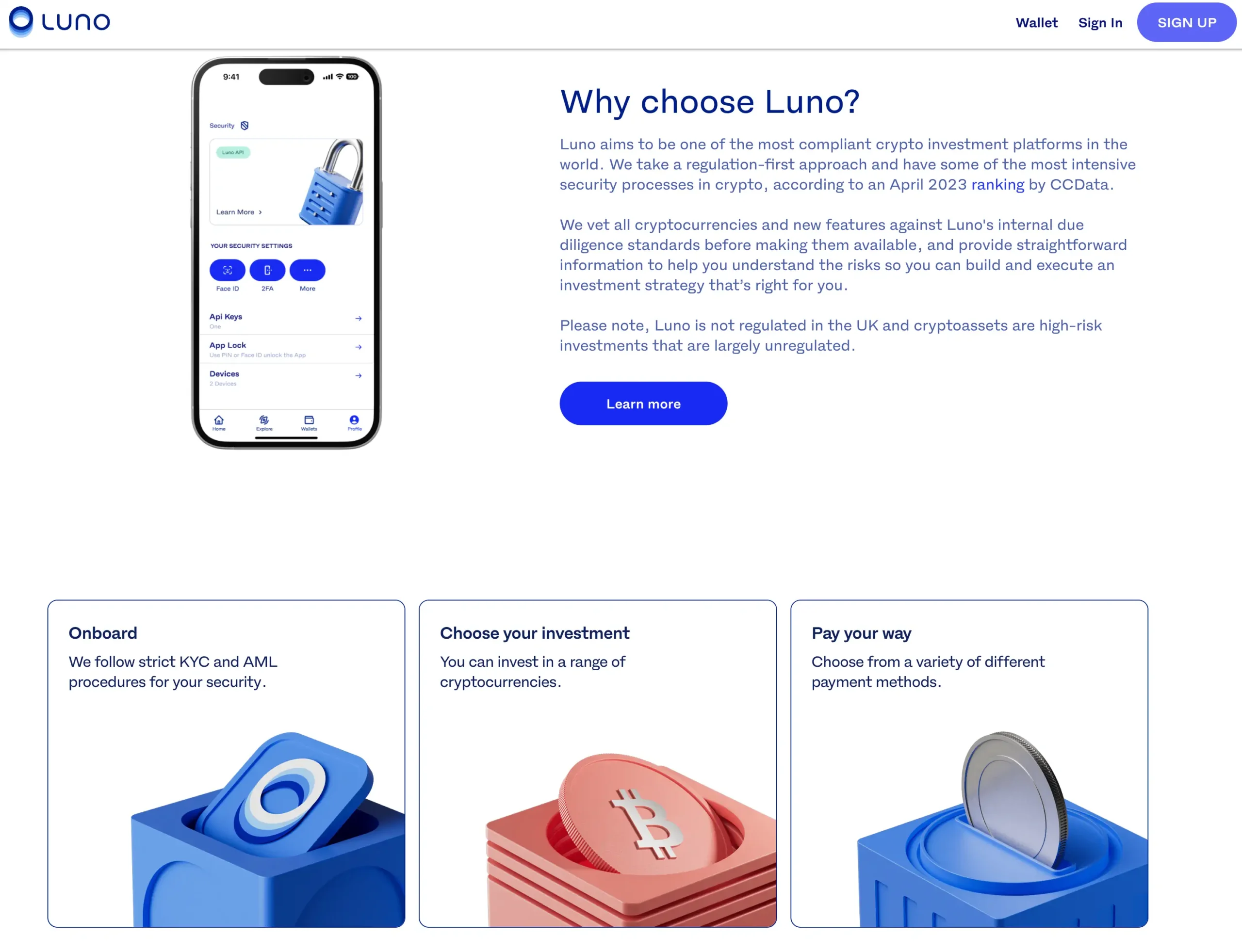 features of luno crypto exchange