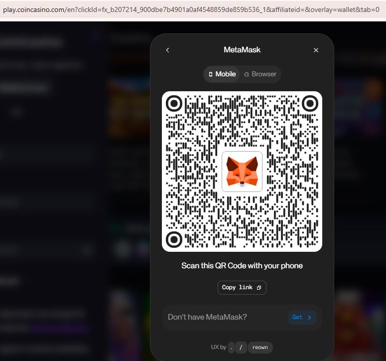 metamask connect on casino
