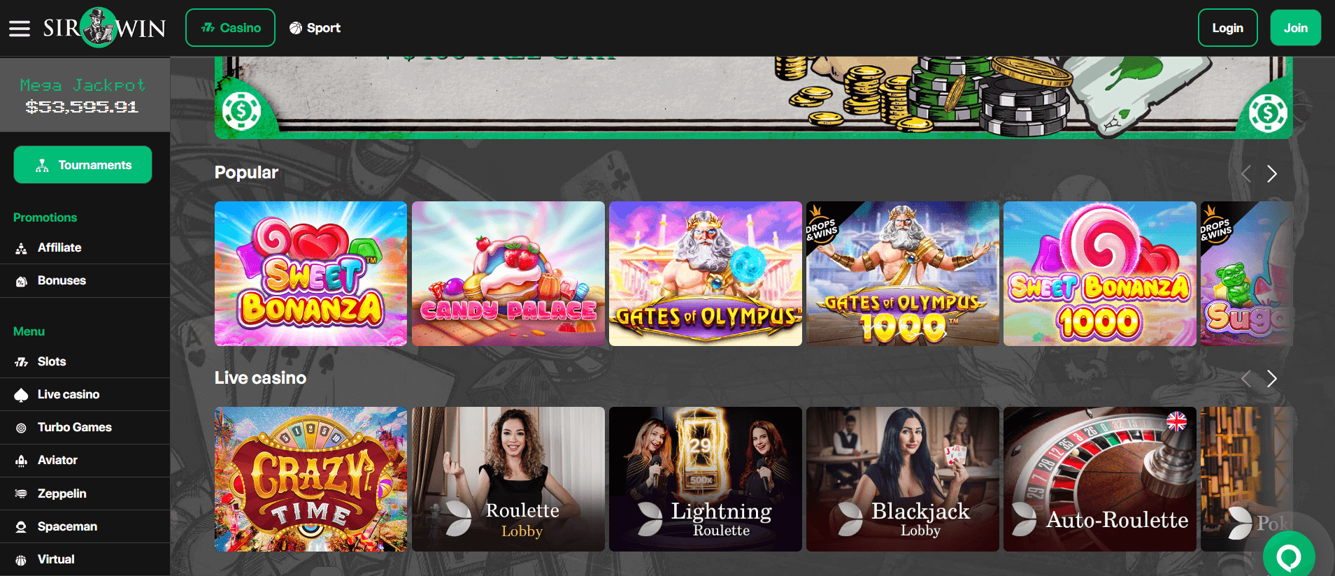 sirwin casino