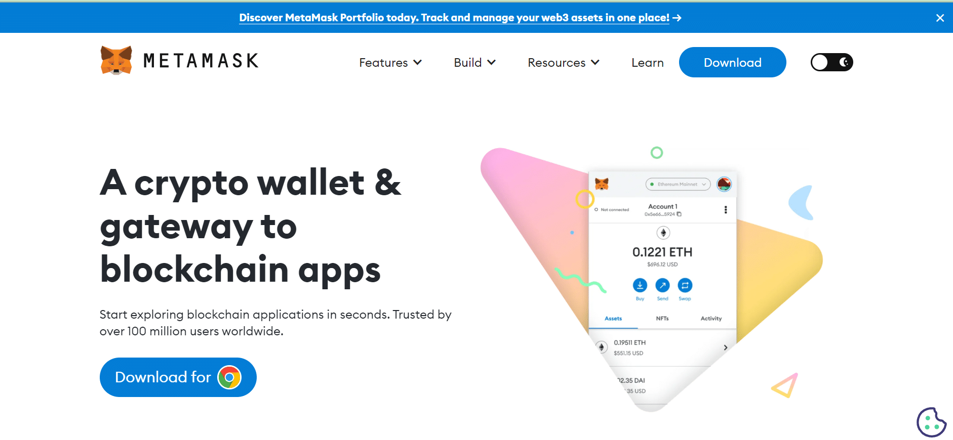 MetaMask wallet desktop ui