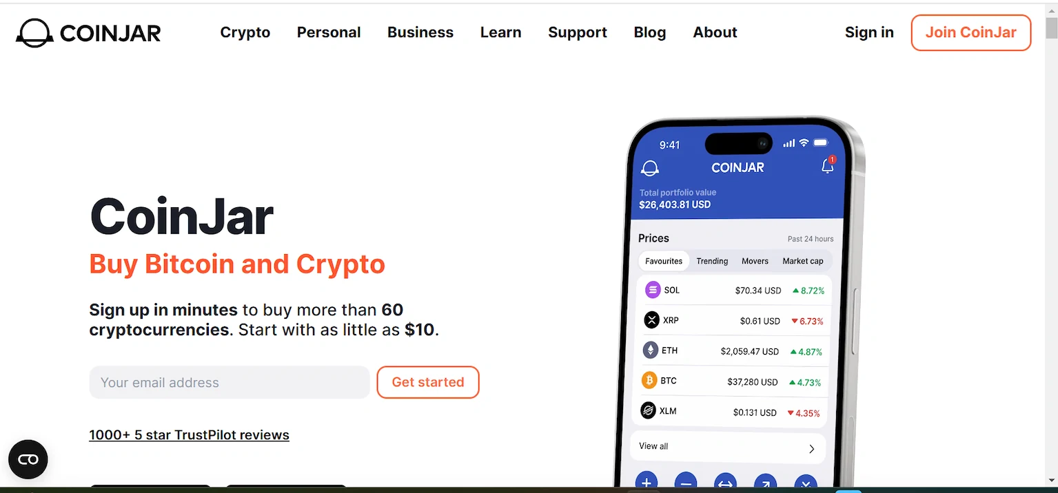 coinjar exchange