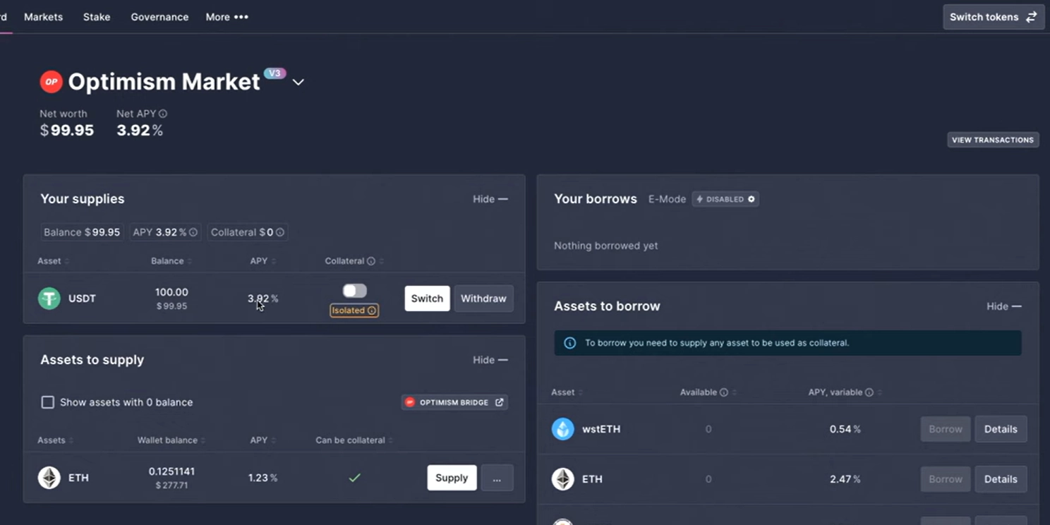 various defi protocols on Aave defi ecosystem