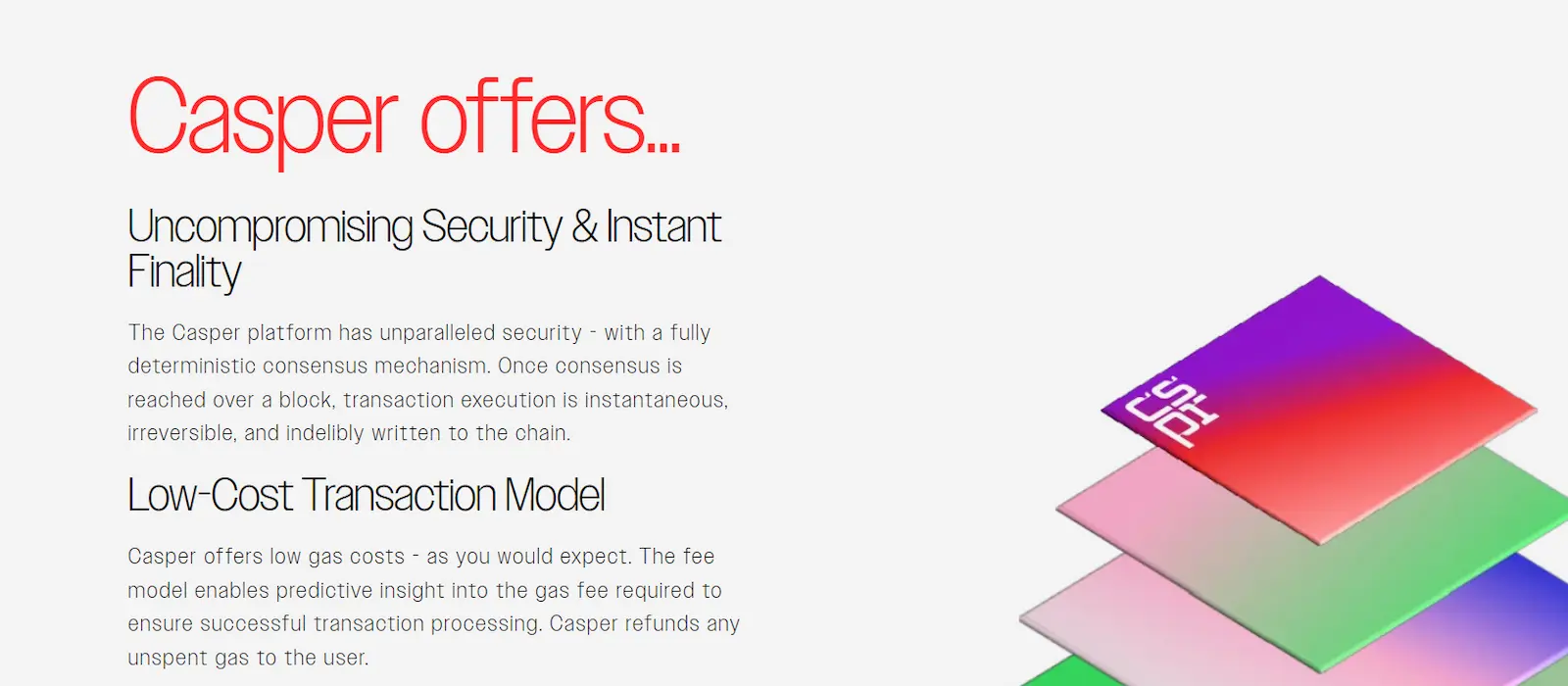 Features offered by Casper Network