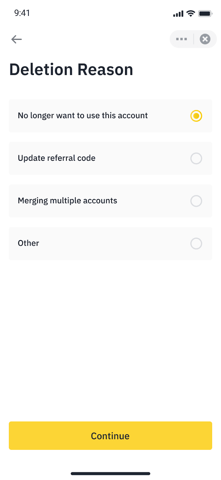 Deletion Reason