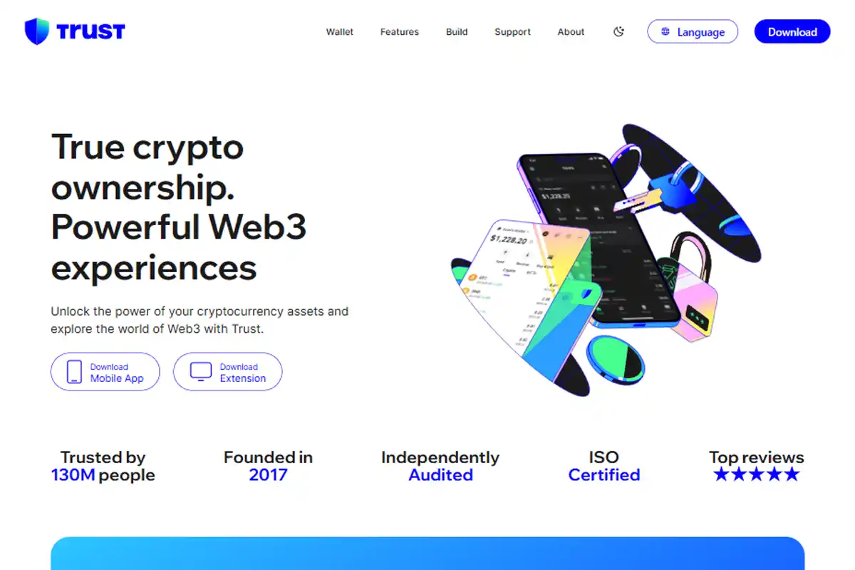 TRUST wallet for powerful web3 experiences