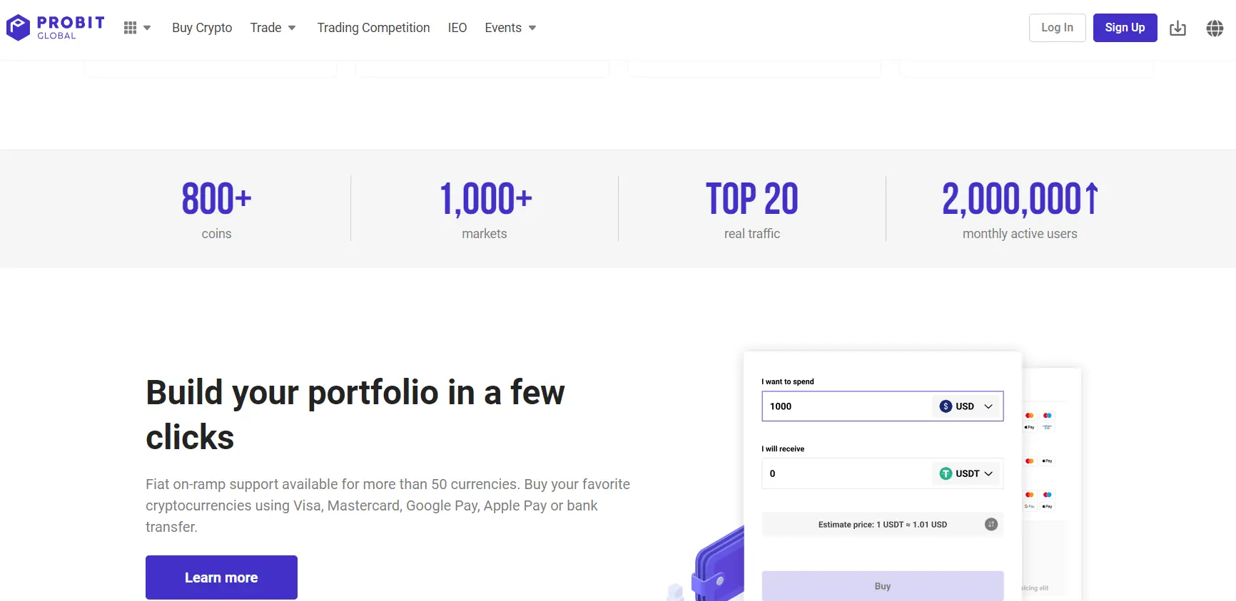 buy, sell, and trade crypto on probit does not require KYC