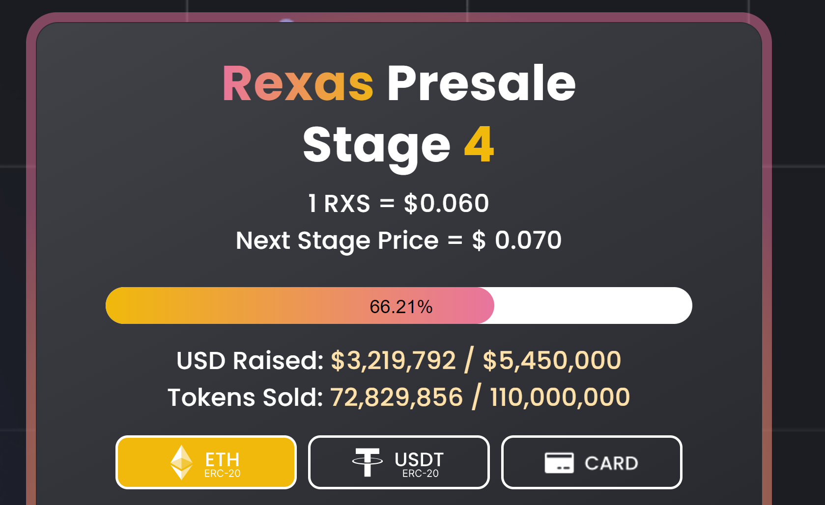 Rexas Presale