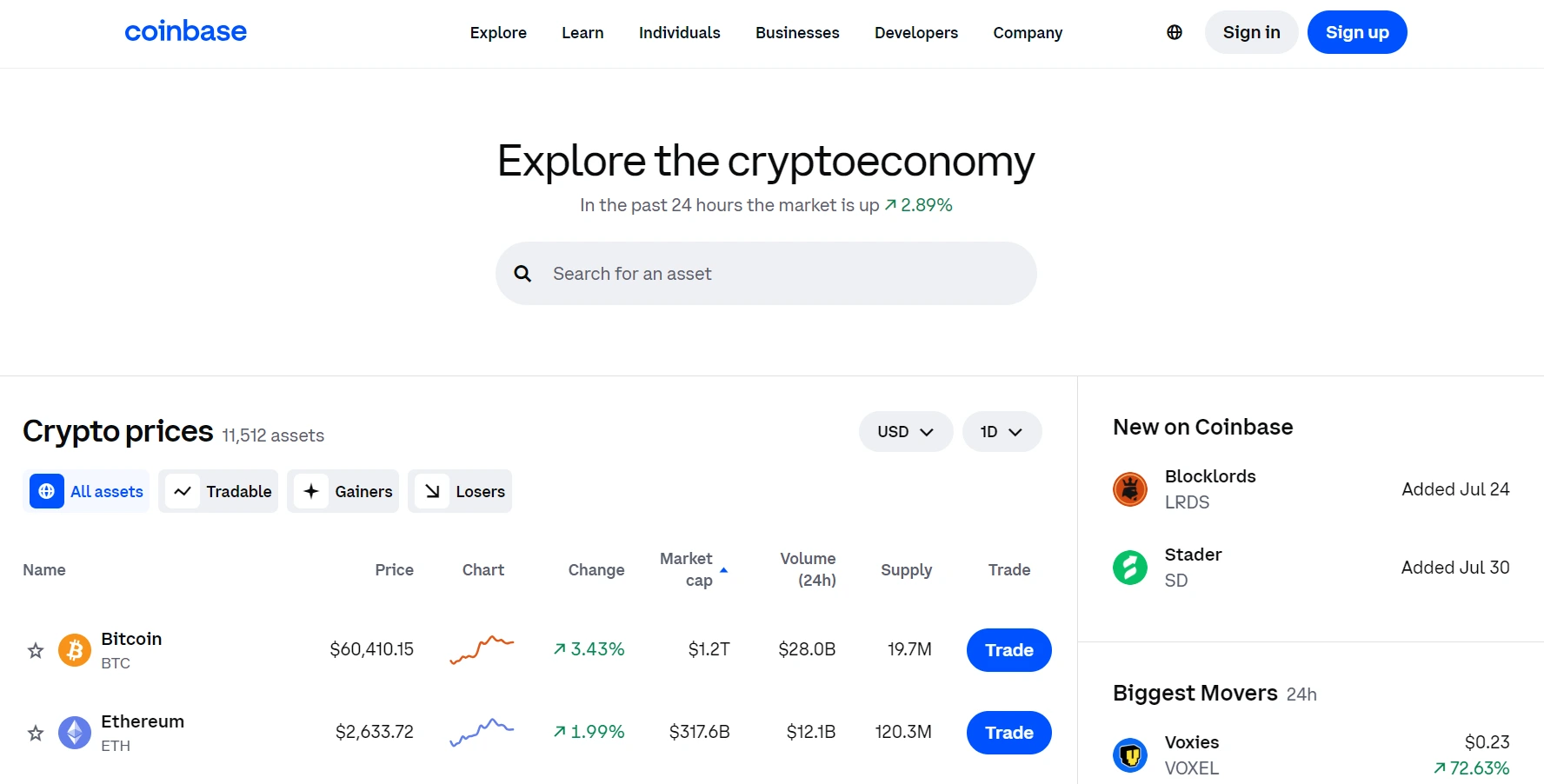 coinbase exchange
