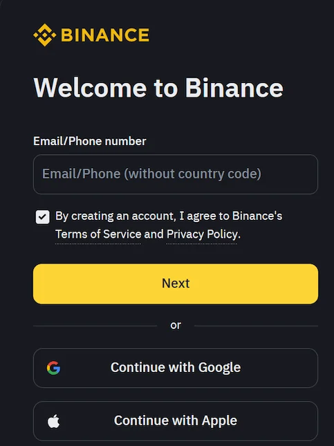 binance sign up to buy trump coin