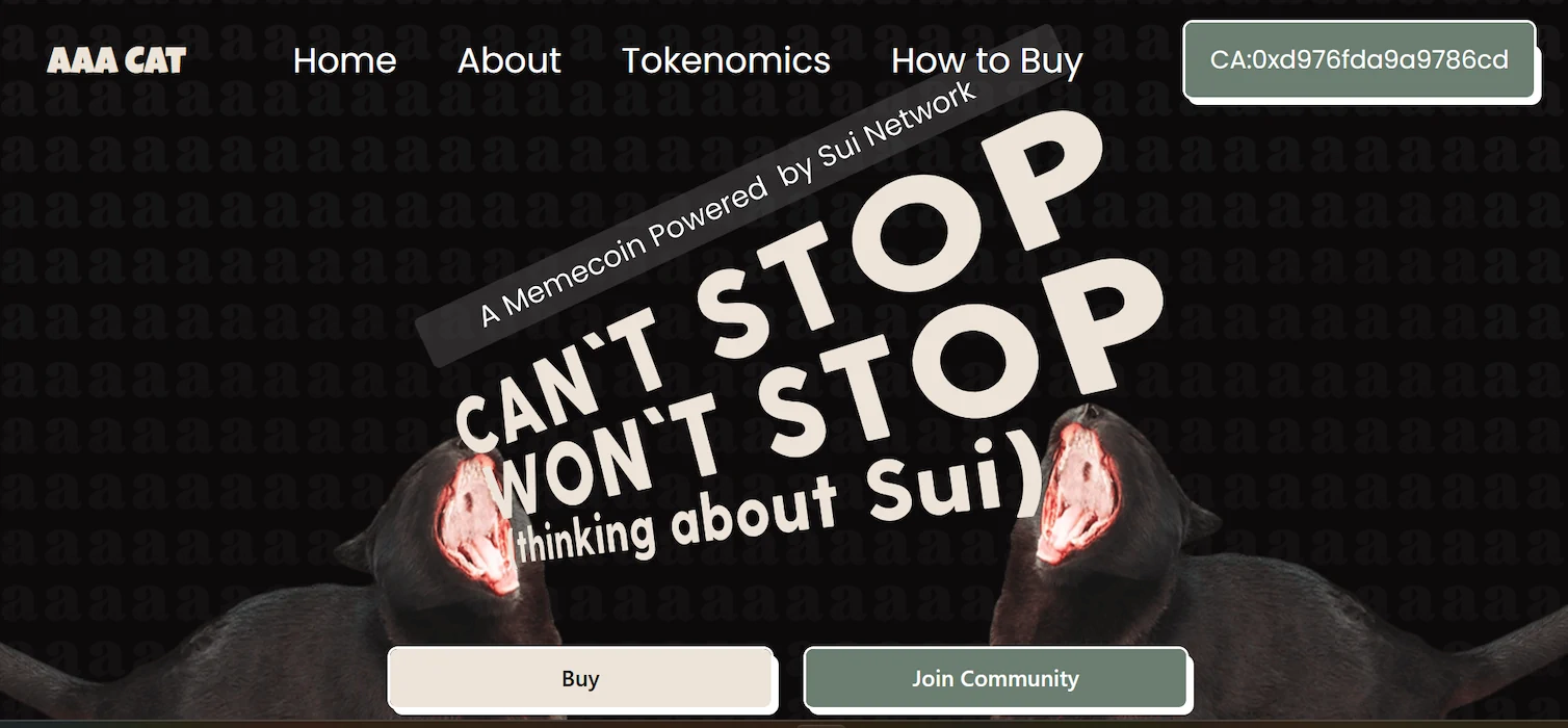 aaa cat sui meme coin