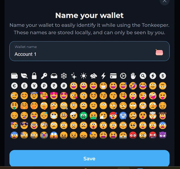 name your ton wallet