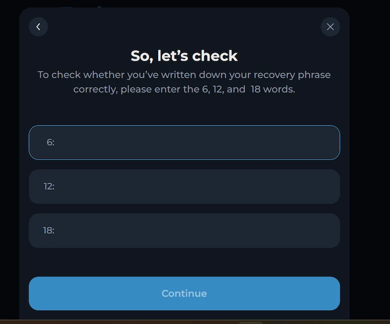 ton wallet check seed