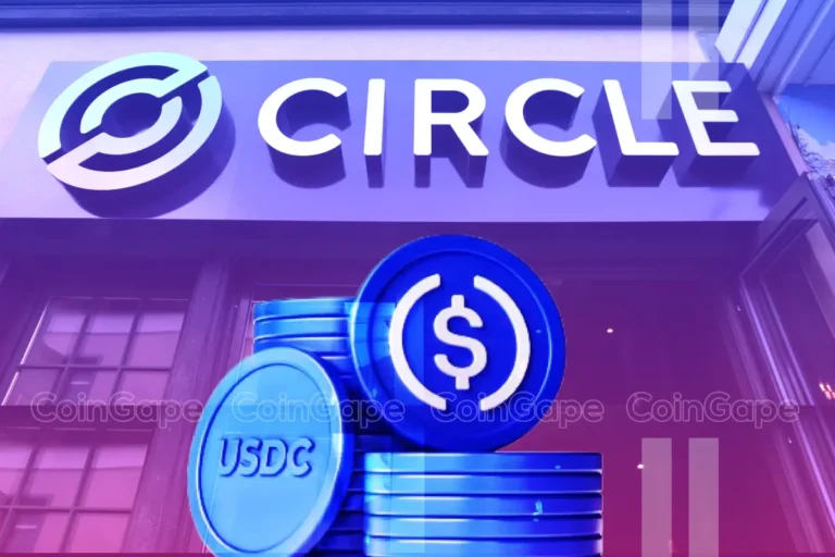 Circle's logo which depicts them going public