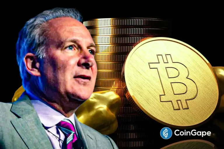 Peter Schiff Image and Bitcoin Logo