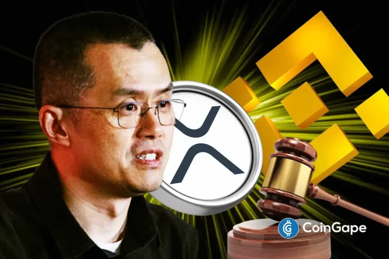 An image showing Binance, XRP and CZ